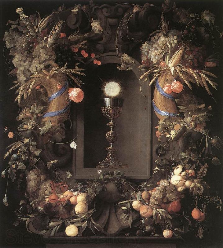 Jan Davidsz. de Heem Eucharist in Fruit Wreath Spain oil painting art